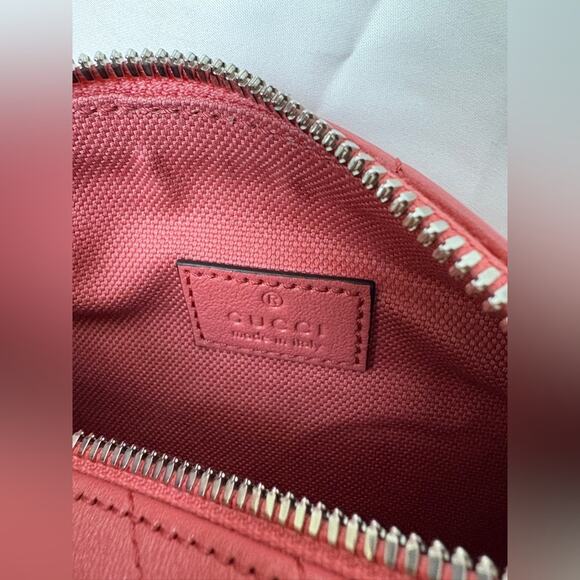 Gucci Pink Leather Chevron Quilted Shoulder Bag - Picture 5 of 7